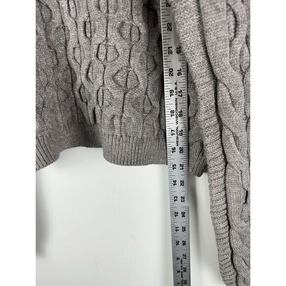 Anthropologie Women’s Size Small Grey Cable Knit Cozy Chunky Sweater - Picture 3 of 7